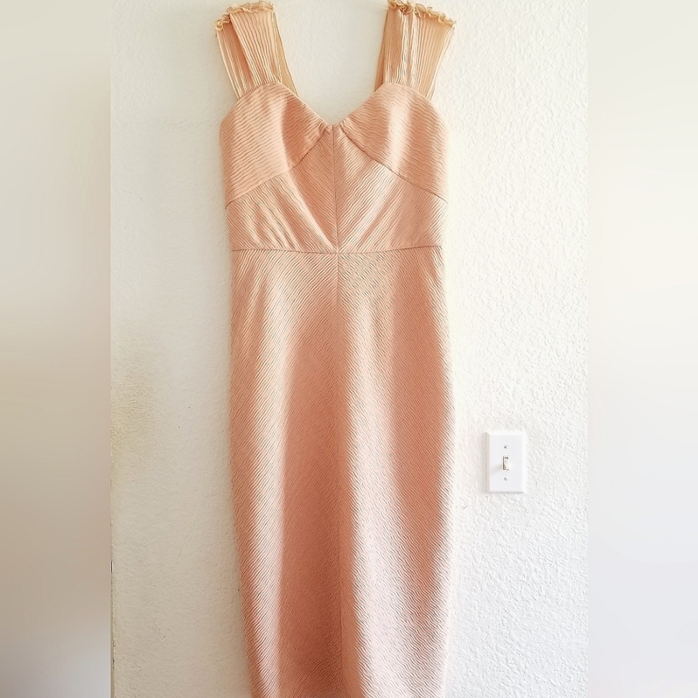 MaxMara Ananas Midi Sheath Dress Size US 14 Blush Pale Pink - Picture 1 of 13